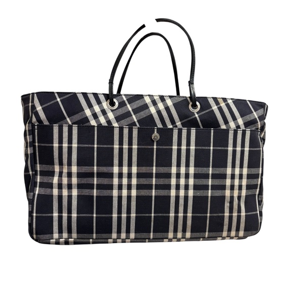 Burberry vintage navy dark blue nova check made in Italy unisex - Picture 1 of 16